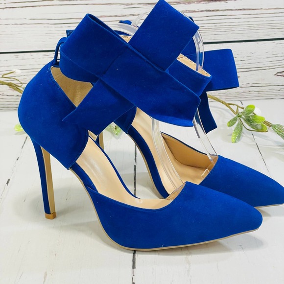 Fereshte Shoes - Z&L Fashion Women's Pointy Toe High Heel Stiletto Big Bow Dress Pumps
